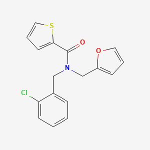 N-(2-chlorobenzyl)-N-(furan-2-ylmethyl)thiophene-2-carboxamide