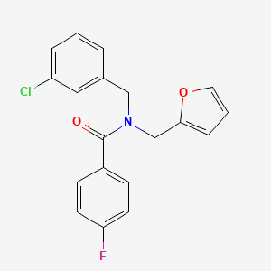 N-(3-chlorobenzyl)-4-fluoro-N-(furan-2-ylmethyl)benzamide