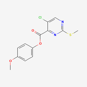 4-Methoxyphenyl 5-chloro-2-(methylsulfanyl)pyrimidine-4-carboxylate