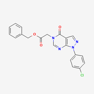 molecular formula C20H15ClN4O3 B11408260 benzyl 2-(1-(4-chlorophenyl)-4-oxo-1H-pyrazolo[3,4-d]pyrimidin-5(4H)-yl)acetate 