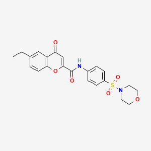 6-ethyl-N-[4-(morpholin-4-ylsulfonyl)phenyl]-4-oxo-4H-chromene-2-carboxamide