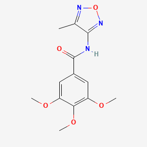 molecular formula C13H15N3O5 B11408293 3,4,5-trimethoxy-N-(4-methyl-1,2,5-oxadiazol-3-yl)benzamide 