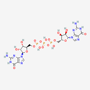 molecular formula C20H27N10O18P3 B1140832 Diguanosine 5 inverted exclamation marka-triphosphate CAS No. 102783-44-8