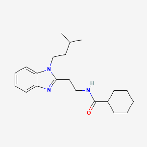 N-{2-[1-(3-methylbutyl)-1H-benzimidazol-2-yl]ethyl}cyclohexanecarboxamide