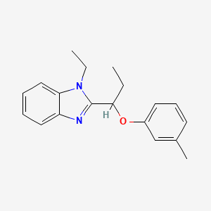 1-ethyl-2-[1-(3-methylphenoxy)propyl]-1H-benzimidazole