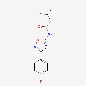 N-[3-(4-fluorophenyl)-1,2-oxazol-5-yl]-3-methylbutanamide