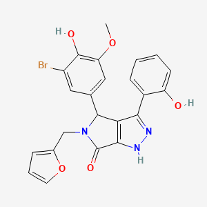 4-(3-bromo-4-hydroxy-5-methoxyphenyl)-5-(furan-2-ylmethyl)-3-(2-hydroxyphenyl)-4,5-dihydropyrrolo[3,4-c]pyrazol-6(1H)-one