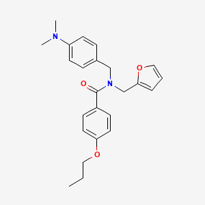 N-[4-(dimethylamino)benzyl]-N-(furan-2-ylmethyl)-4-propoxybenzamide