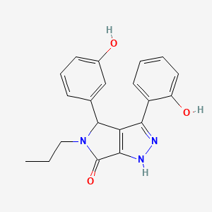 molecular formula C20H19N3O3 B11408373 3-(2-hydroxyphenyl)-4-(3-hydroxyphenyl)-5-propyl-4,5-dihydropyrrolo[3,4-c]pyrazol-6(2H)-one 