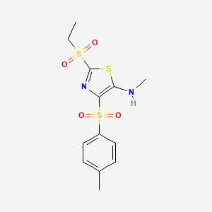 2-(ethylsulfonyl)-N-methyl-4-[(4-methylphenyl)sulfonyl]-1,3-thiazol-5-amine