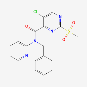 N-benzyl-5-chloro-2-(methylsulfonyl)-N-(pyridin-2-yl)pyrimidine-4-carboxamide