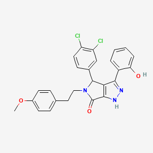 4-(3,4-dichlorophenyl)-3-(2-hydroxyphenyl)-5-[2-(4-methoxyphenyl)ethyl]-4,5-dihydropyrrolo[3,4-c]pyrazol-6(2H)-one