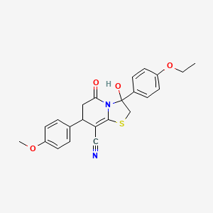 3-(4-ethoxyphenyl)-3-hydroxy-7-(4-methoxyphenyl)-5-oxo-2,3,6,7-tetrahydro-5H-[1,3]thiazolo[3,2-a]pyridine-8-carbonitrile