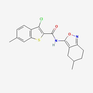 3-chloro-6-methyl-N-(5-methyl-4,5,6,7-tetrahydro-2,1-benzoxazol-3-yl)-1-benzothiophene-2-carboxamide