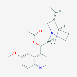 molecular formula C₂₂H₂₆N₂O₃ B1140843 9-Acetyl Apoquinidine Methyl Ether CAS No. 139239-49-9