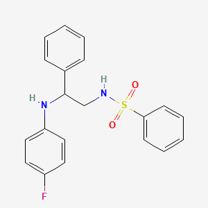 N-{2-[(4-fluorophenyl)amino]-2-phenylethyl}benzenesulfonamide