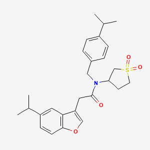 N-(1,1-dioxidotetrahydrothiophen-3-yl)-2-[5-(propan-2-yl)-1-benzofuran-3-yl]-N-[4-(propan-2-yl)benzyl]acetamide