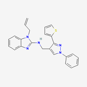 N-{[1-phenyl-3-(thiophen-2-yl)-1H-pyrazol-4-yl]methyl}-1-(prop-2-en-1-yl)-1H-benzimidazol-2-amine