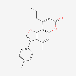 4-methyl-3-(4-methylphenyl)-9-propyl-7H-furo[2,3-f]chromen-7-one