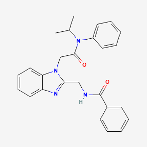 molecular formula C26H26N4O2 B11408464 N-[(1-{2-oxo-2-[phenyl(propan-2-yl)amino]ethyl}-1H-benzimidazol-2-yl)methyl]benzamide 