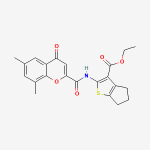 ethyl 2-{[(6,8-dimethyl-4-oxo-4H-chromen-2-yl)carbonyl]amino}-5,6-dihydro-4H-cyclopenta[b]thiophene-3-carboxylate