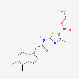 2-Methylpropyl 2-{[(6,7-dimethyl-1-benzofuran-3-yl)acetyl]amino}-4-methyl-1,3-thiazole-5-carboxylate