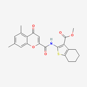 methyl 2-{[(5,7-dimethyl-4-oxo-4H-chromen-2-yl)carbonyl]amino}-4,5,6,7-tetrahydro-1-benzothiophene-3-carboxylate