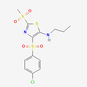 4-(4-chlorobenzenesulfonyl)-2-methanesulfonyl-N-propyl-1,3-thiazol-5-amine