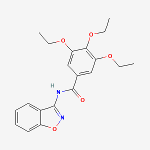 molecular formula C20H22N2O5 B11408531 N-(1,2-benzoxazol-3-yl)-3,4,5-triethoxybenzamide 