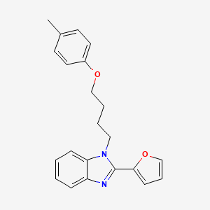 2-(furan-2-yl)-1-[4-(4-methylphenoxy)butyl]-1H-benzimidazole