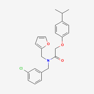 N-(3-chlorobenzyl)-N-(furan-2-ylmethyl)-2-[4-(propan-2-yl)phenoxy]acetamide