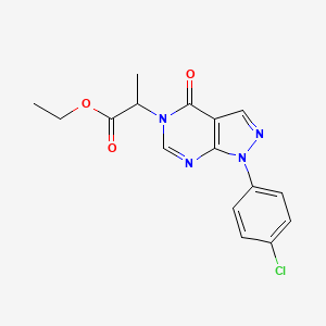 ethyl 2-[1-(4-chlorophenyl)-4-oxo-1,4-dihydro-5H-pyrazolo[3,4-d]pyrimidin-5-yl]propanoate