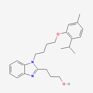 3-(1-{4-[5-methyl-2-(propan-2-yl)phenoxy]butyl}-1H-benzimidazol-2-yl)propan-1-ol