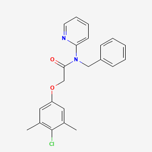 molecular formula C22H21ClN2O2 B11408590 N-benzyl-2-(4-chloro-3,5-dimethylphenoxy)-N-(pyridin-2-yl)acetamide 