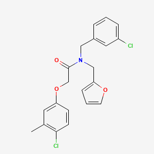 N-(3-chlorobenzyl)-2-(4-chloro-3-methylphenoxy)-N-(furan-2-ylmethyl)acetamide