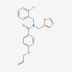 N-(2-chlorobenzyl)-N-(furan-2-ylmethyl)-4-(prop-2-en-1-yloxy)benzamide