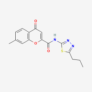 7-methyl-4-oxo-N-(5-propyl-1,3,4-thiadiazol-2-yl)-4H-chromene-2-carboxamide