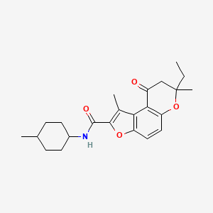 7-ethyl-1,7-dimethyl-N-(4-methylcyclohexyl)-9-oxo-8,9-dihydro-7H-furo[3,2-f]chromene-2-carboxamide