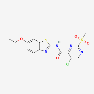 5-chloro-N-(6-ethoxy-1,3-benzothiazol-2-yl)-2-(methylsulfonyl)pyrimidine-4-carboxamide