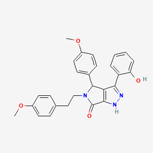 3-(2-hydroxyphenyl)-4-(4-methoxyphenyl)-5-[2-(4-methoxyphenyl)ethyl]-4,5-dihydropyrrolo[3,4-c]pyrazol-6(2H)-one