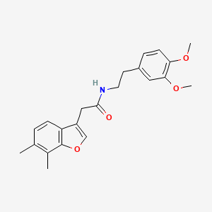 N-[2-(3,4-dimethoxyphenyl)ethyl]-2-(6,7-dimethyl-1-benzofuran-3-yl)acetamide