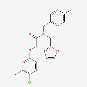 molecular formula C22H22ClNO3 B11408652 2-(4-chloro-3-methylphenoxy)-N-(furan-2-ylmethyl)-N-(4-methylbenzyl)acetamide 