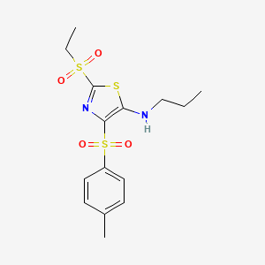 2-(ethylsulfonyl)-4-[(4-methylphenyl)sulfonyl]-N-propyl-1,3-thiazol-5-amine