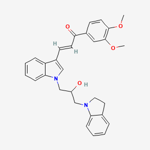 (2e)-3-{1-[3-(2,3-Dihydro-1h-indol-1-yl)-2-hydroxypropyl]-1h-indol-3-yl}-1-(3,4-dimethoxyphenyl)prop-2-en-1-one