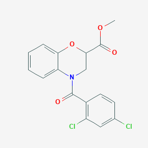 molecular formula C17H13Cl2NO4 B11408660 methyl 4-(2,4-dichlorobenzoyl)-3,4-dihydro-2H-1,4-benzoxazine-2-carboxylate 