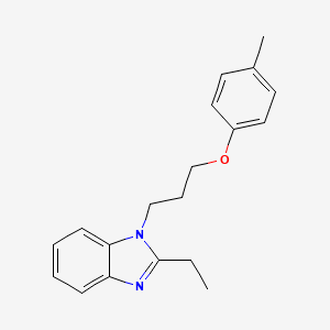 molecular formula C19H22N2O B11408711 2-Ethyl-1-[3-(4-methylphenoxy)propyl]benzimidazole 