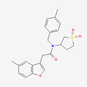 N-(1,1-dioxidotetrahydrothiophen-3-yl)-2-(5-methyl-1-benzofuran-3-yl)-N-(4-methylbenzyl)acetamide