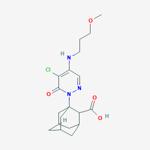 1-{5-chloro-4-[(3-methoxypropyl)amino]-6-oxopyridazin-1(6H)-yl}tricyclo[3.3.1.1~3,7~]decane-2-carboxylic acid