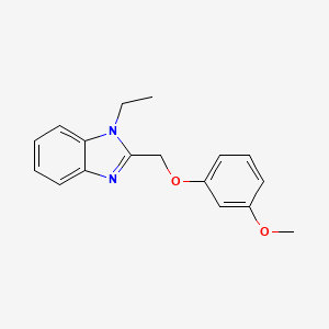 molecular formula C17H18N2O2 B11408780 1-ethyl-2-[(3-methoxyphenoxy)methyl]-1H-benzimidazole 