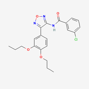 3-chloro-N-[4-(3,4-dipropoxyphenyl)-1,2,5-oxadiazol-3-yl]benzamide